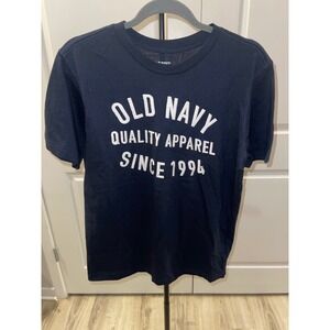 Old Navy Men's Navy Blue Short Sleeve T Shirt Quality Apparel Since 1996 Size S